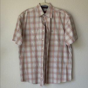 Wrangler George Strait Plaid Short Sleeve Button Down Shirt XL Western Cotton
